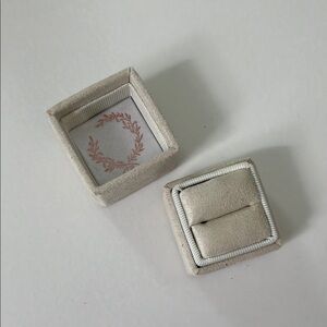 Elegant Cream Ring Box